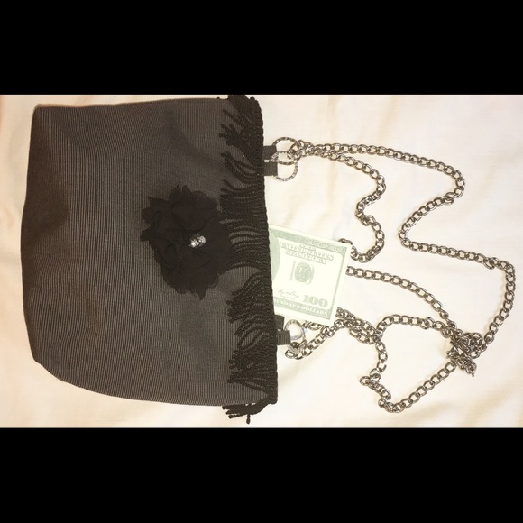 REDUCED AGAIN Black purse/fringe  chain, - Picture 6 of 12